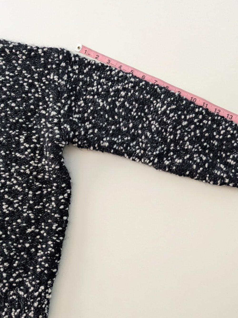 Sezane Juliette Jumper Black & White Speckled Knit Sweater, Size Small - Picture 10 of 12